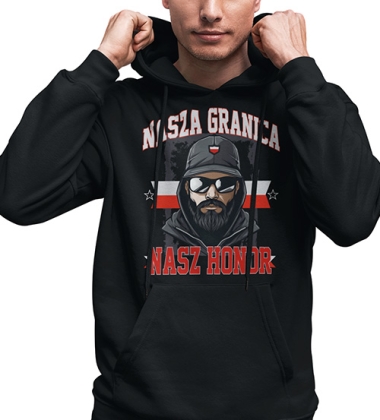 BLUZA Z KAPTUREM PATRIOTYCZNI NASZ GRANICA